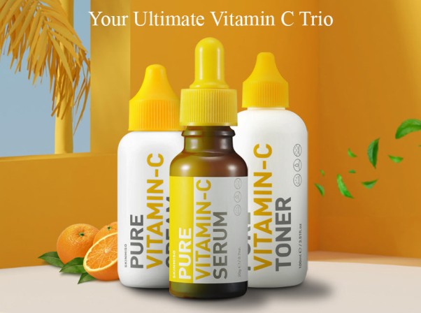 Skinmiso Pure Vitamin C Trio Set - Serum, Toner & Cream for